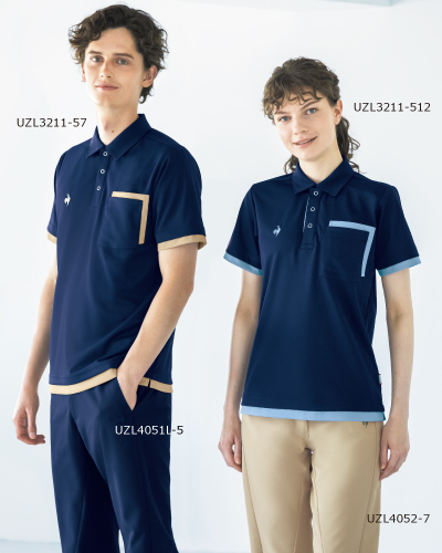 UZL3211 ニットシャツ ルコックスポルティフ ナースウェアドットコム