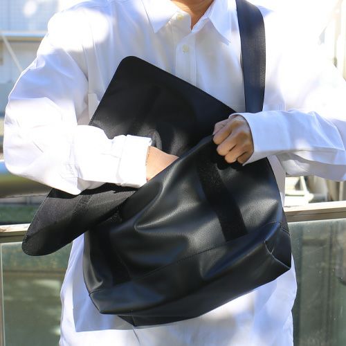 JNS1024)エシカル レザー メッセンジャー & ショルダーバッグ