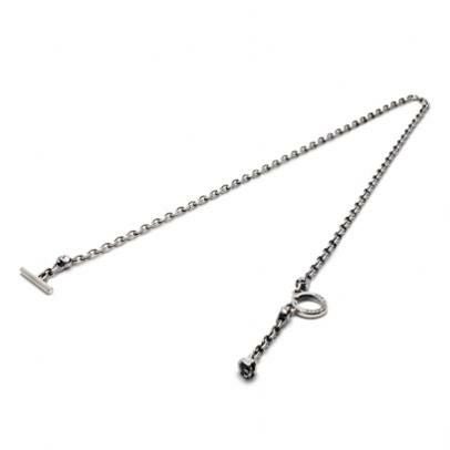 J-NS024)レボリューションスカルウォレットチェーン-シルバー925