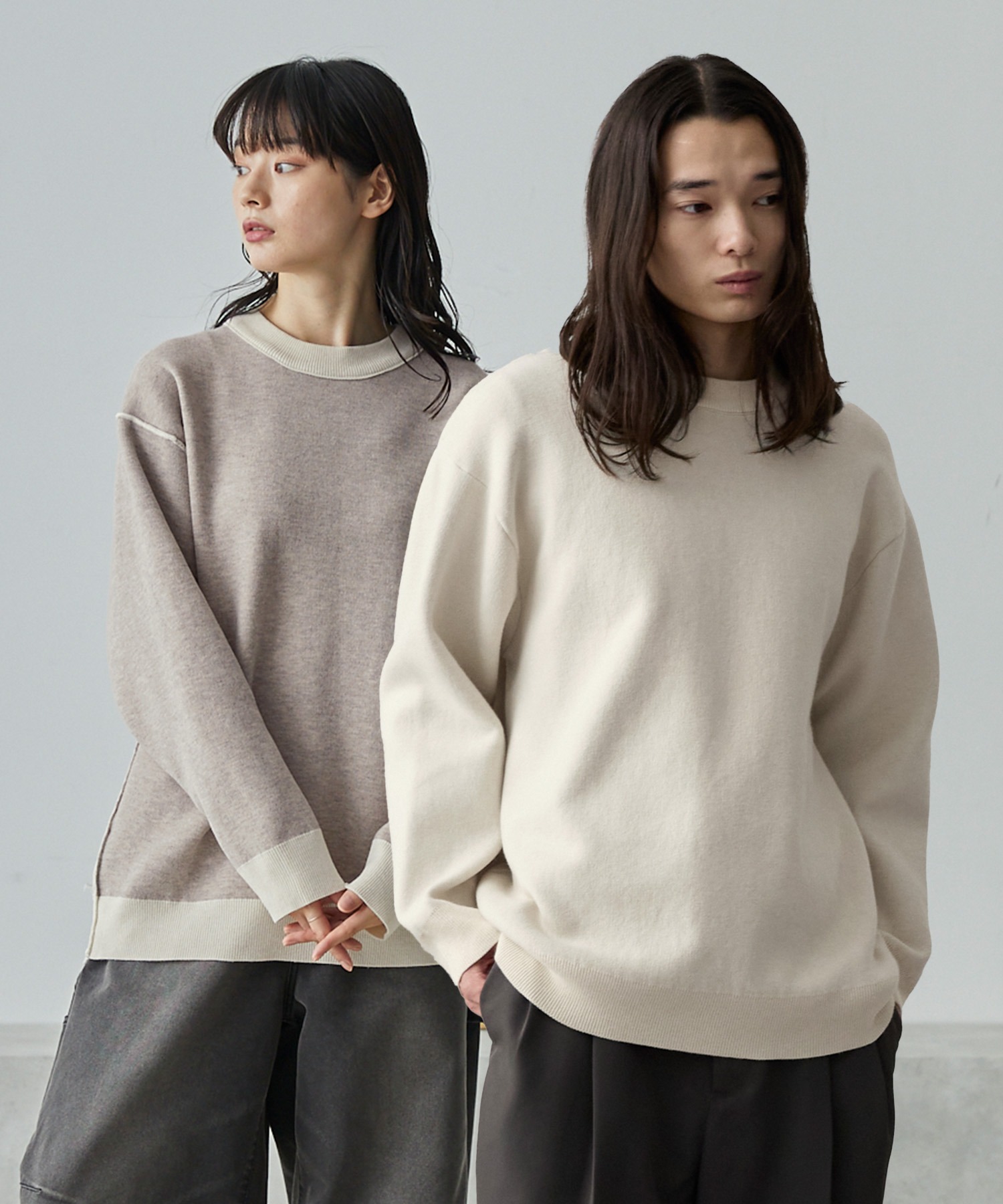 リバーシブルダブルフェイスリンキングニット MONO-MART│MONO-MART