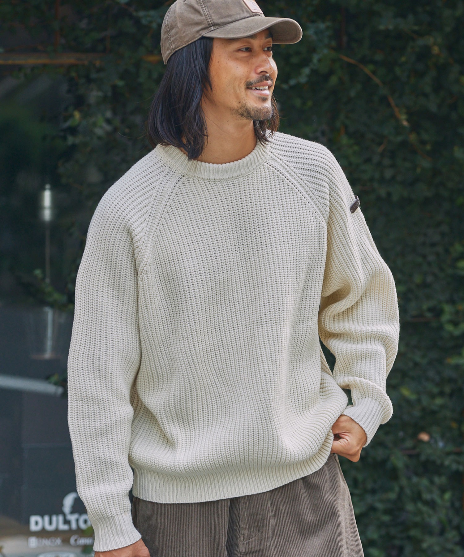 マルチコンフォートニット オーバーサイズ ラグラン クルーネックプル