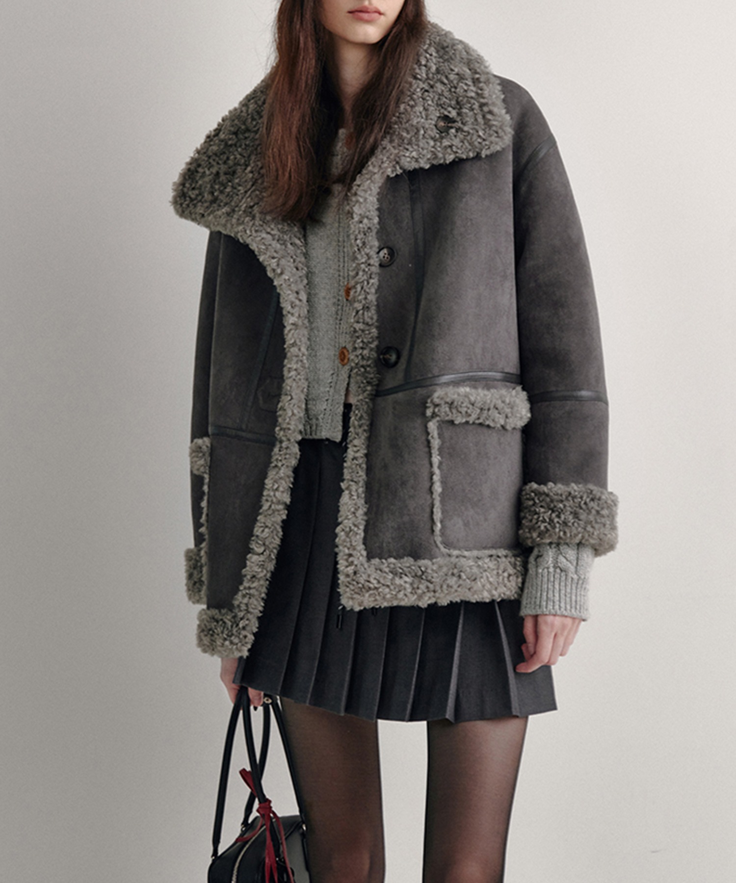 ワイドカラー ムートンジャケット FD24W360【Fano Studios