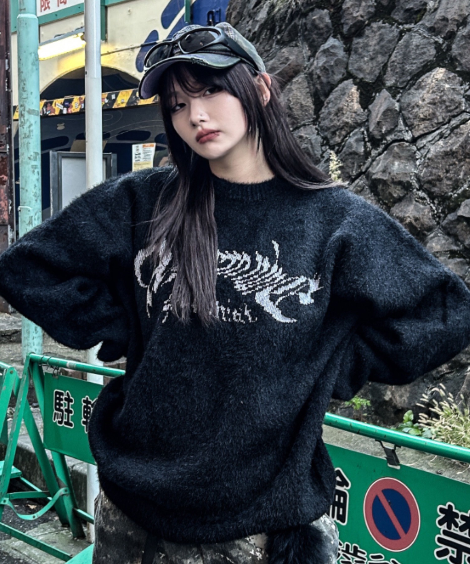 A'GEM/9 × .kom 『A'GEM/9/エージェムナイン』 モヘア風ニット A'GEM/9