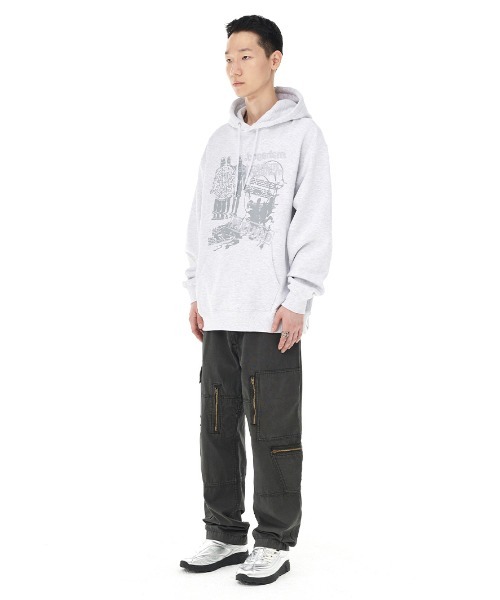 mahagrid/マハグリッド』PARANOID HOODIE/パラノイド フーディー プル