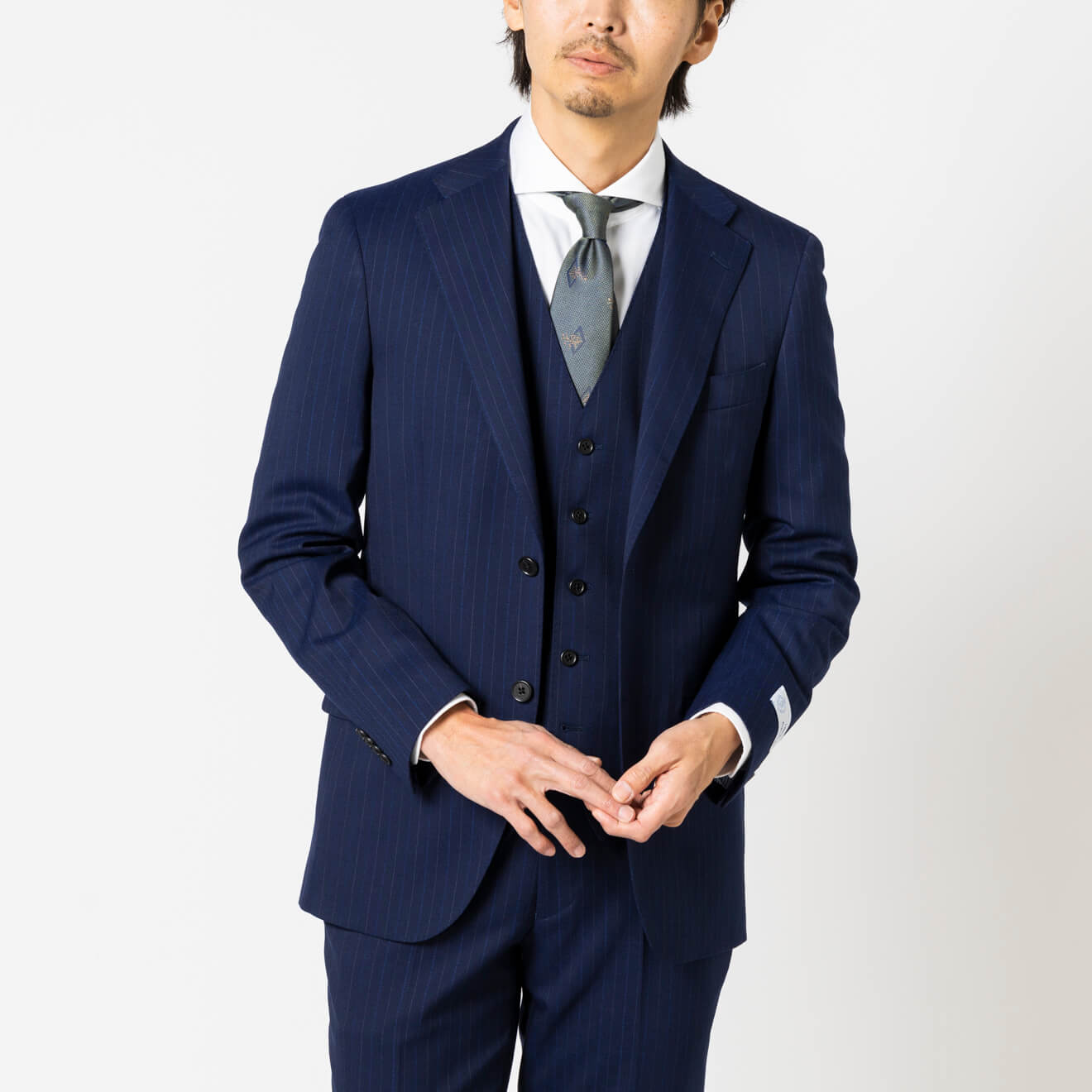 3ピース / ストレッチ ネイビーストライプ | ONLY ONLINE STORE