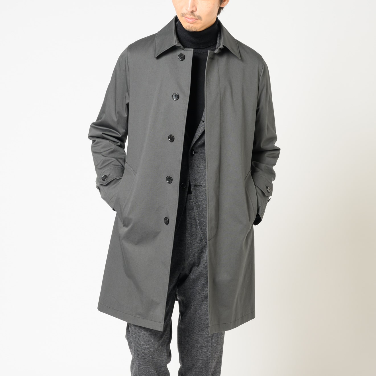 コットンステンカラーコート グレー | ONLY ONLINE STORE