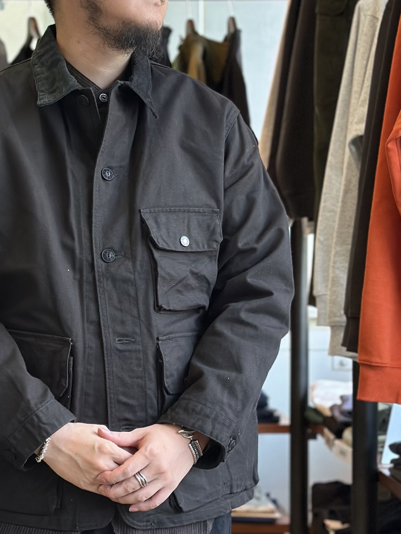 FOB FACTORY】ダックハンティングジャケット (BLK)