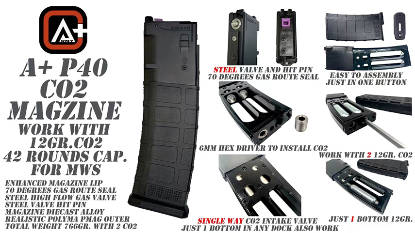東京マルイM4ガスブロシリーズ対応 MWS CO2マガジン の予約開始！