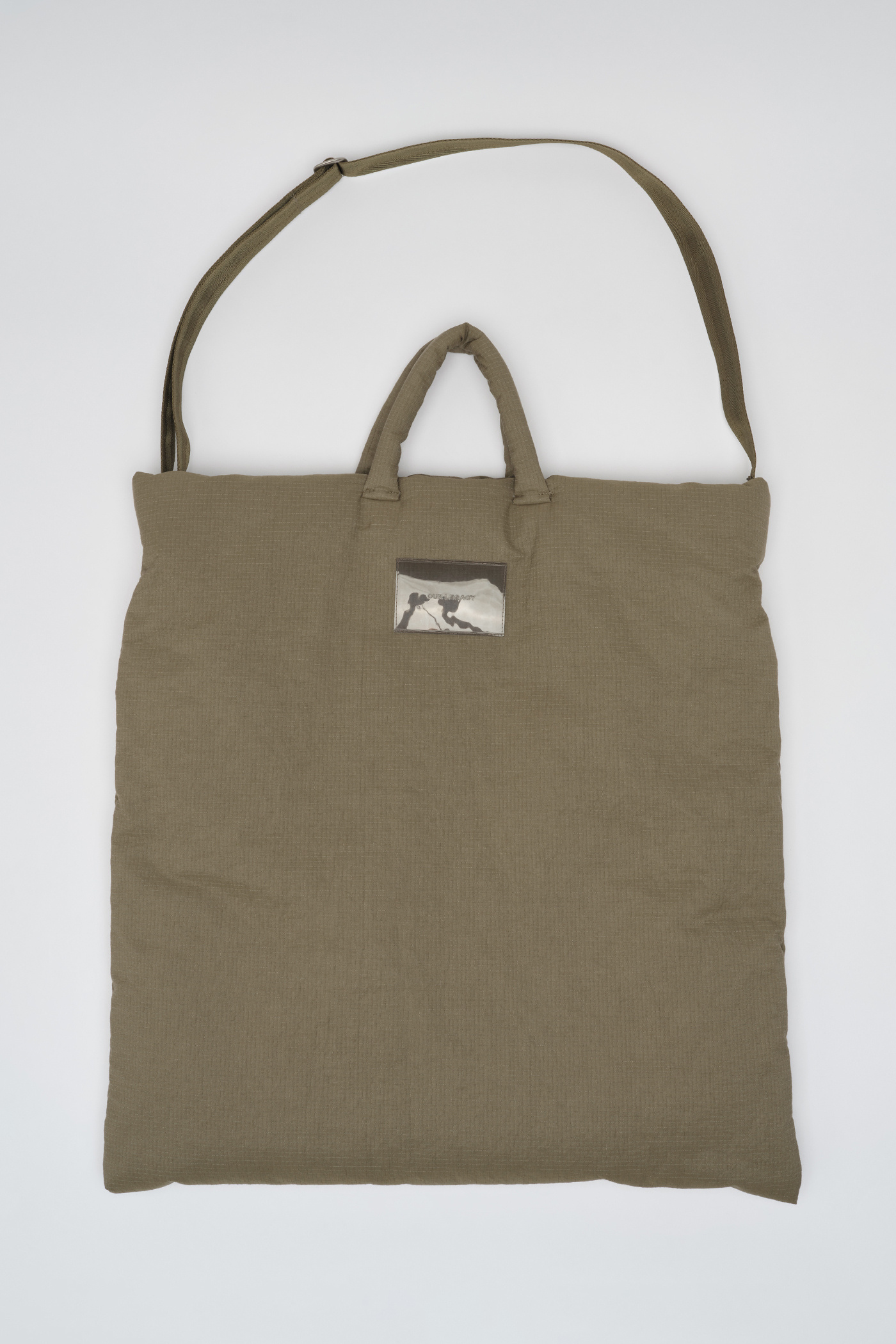 Our Legacy - Big Pillow Tote Army Green Cotton Ripstop