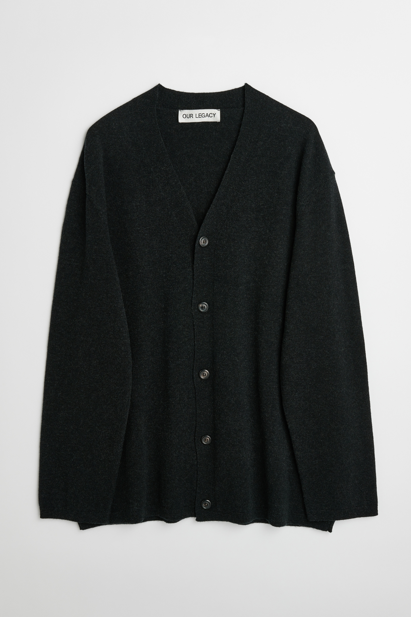 Our Legacy - Knitted Cardigan Anthracite Melange Wool