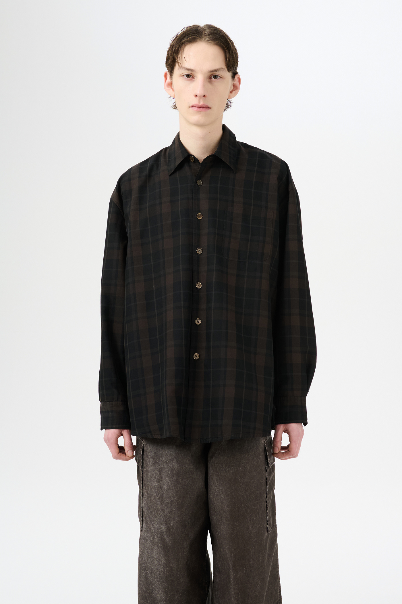 Our Legacy - Borrowed Shirt Black Sheer Shadow Check