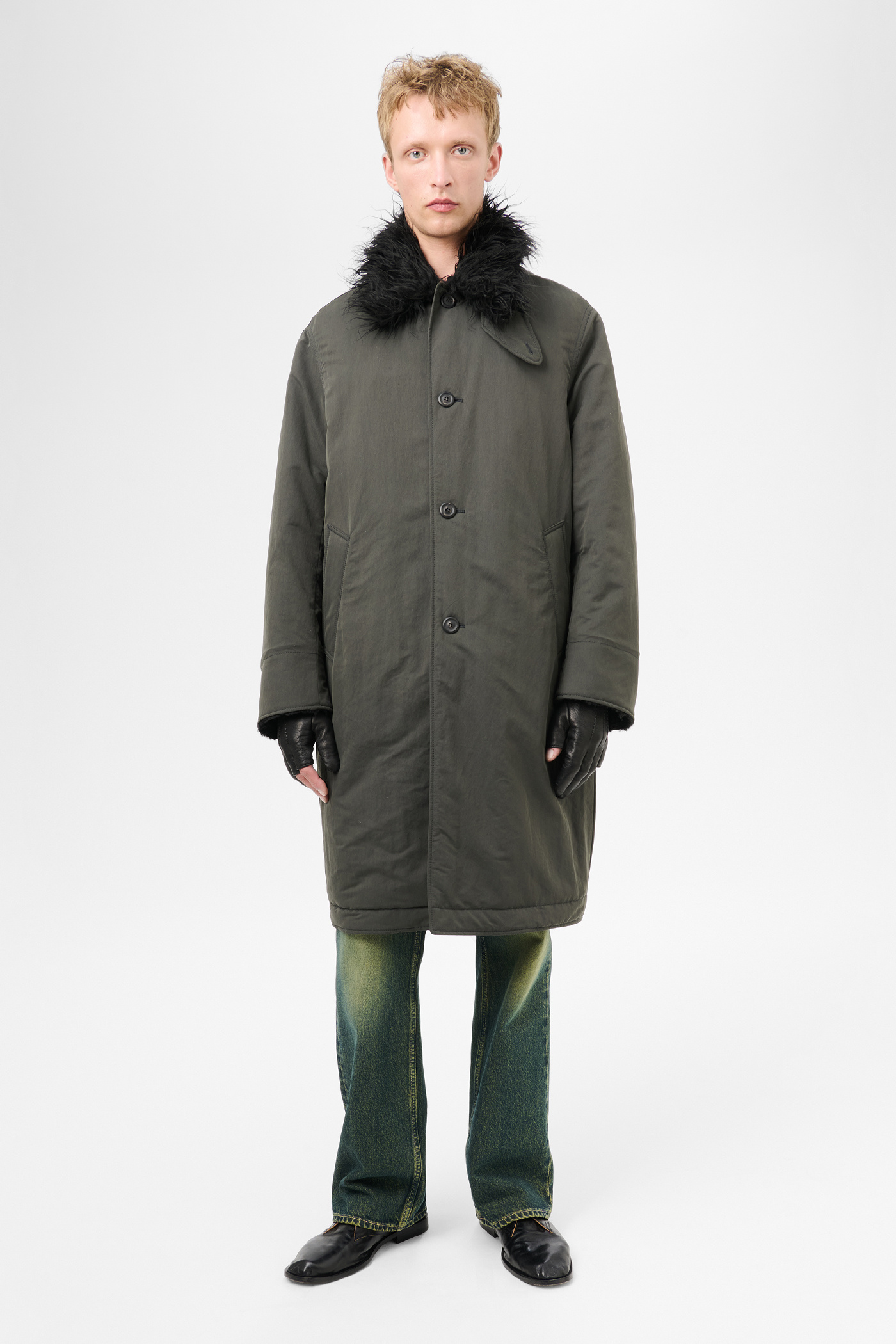 Our Legacy - Polar Coat Vapor Charcoal Peached Nylon