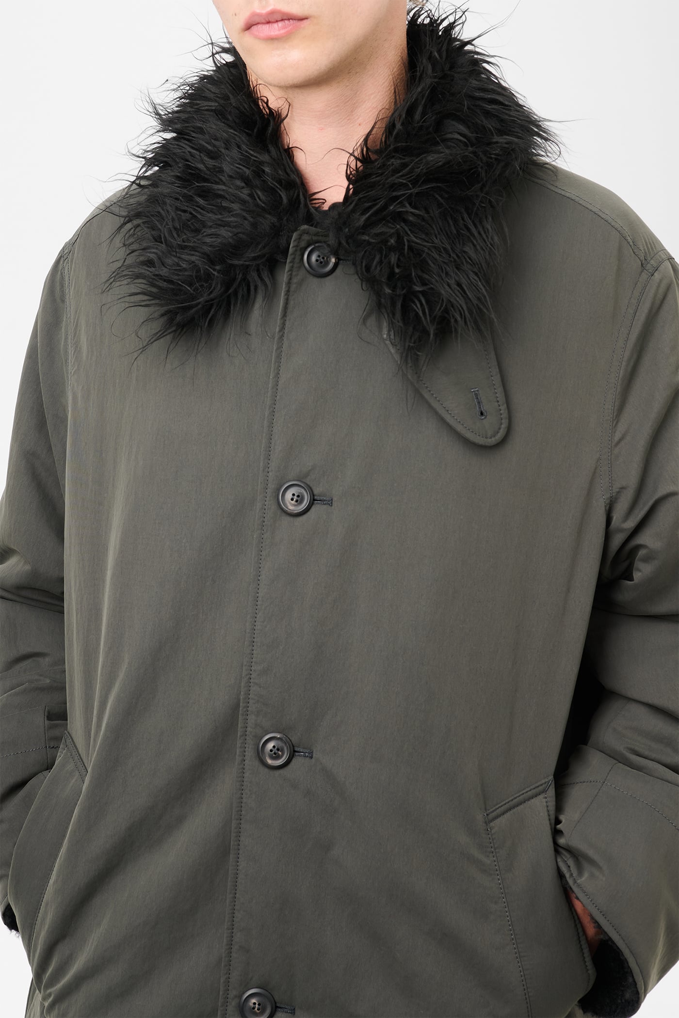 Our Legacy - Polar Coat Vapor Charcoal Peached Nylon