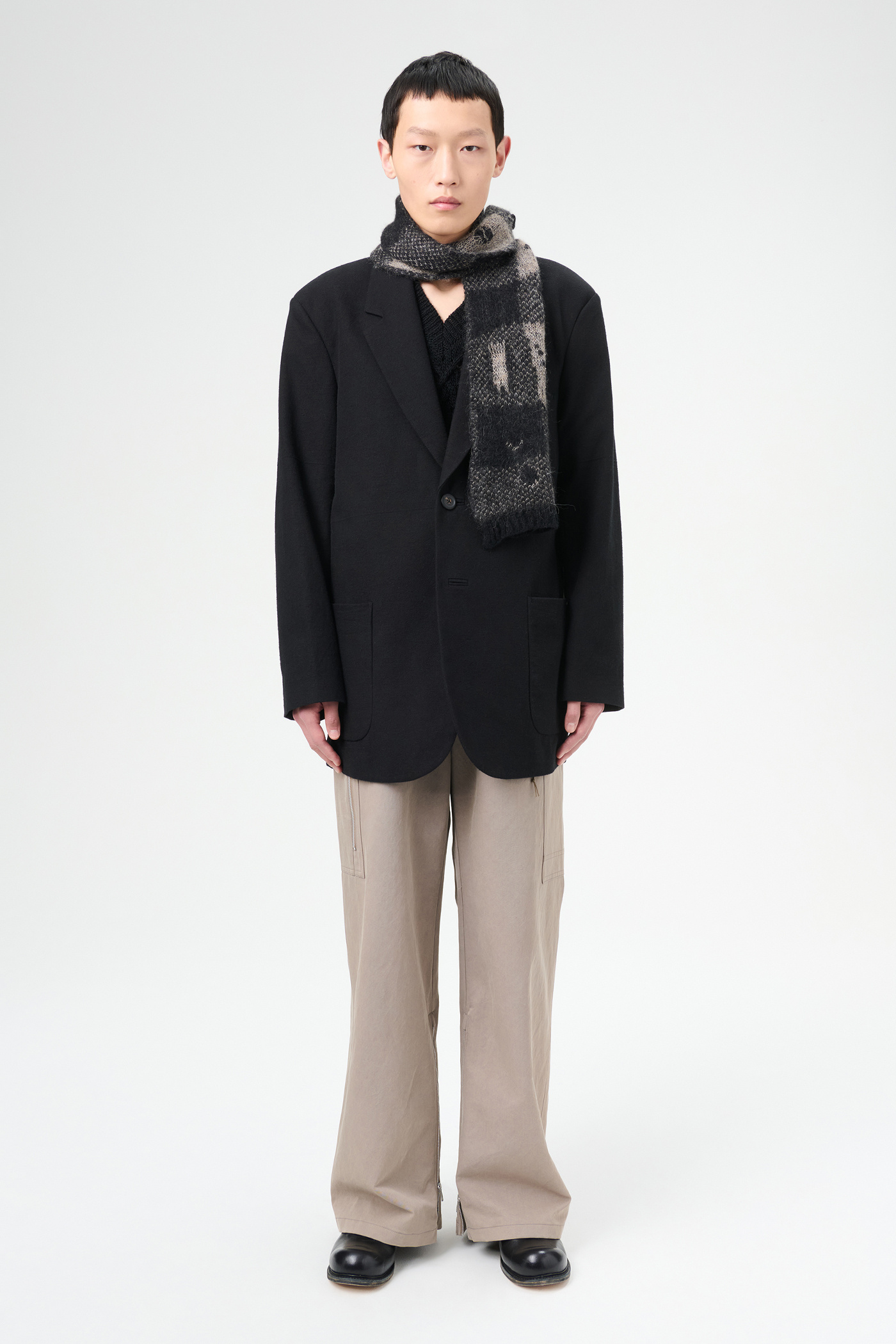 Our Legacy - Past Scarf Black Destructive Gingham