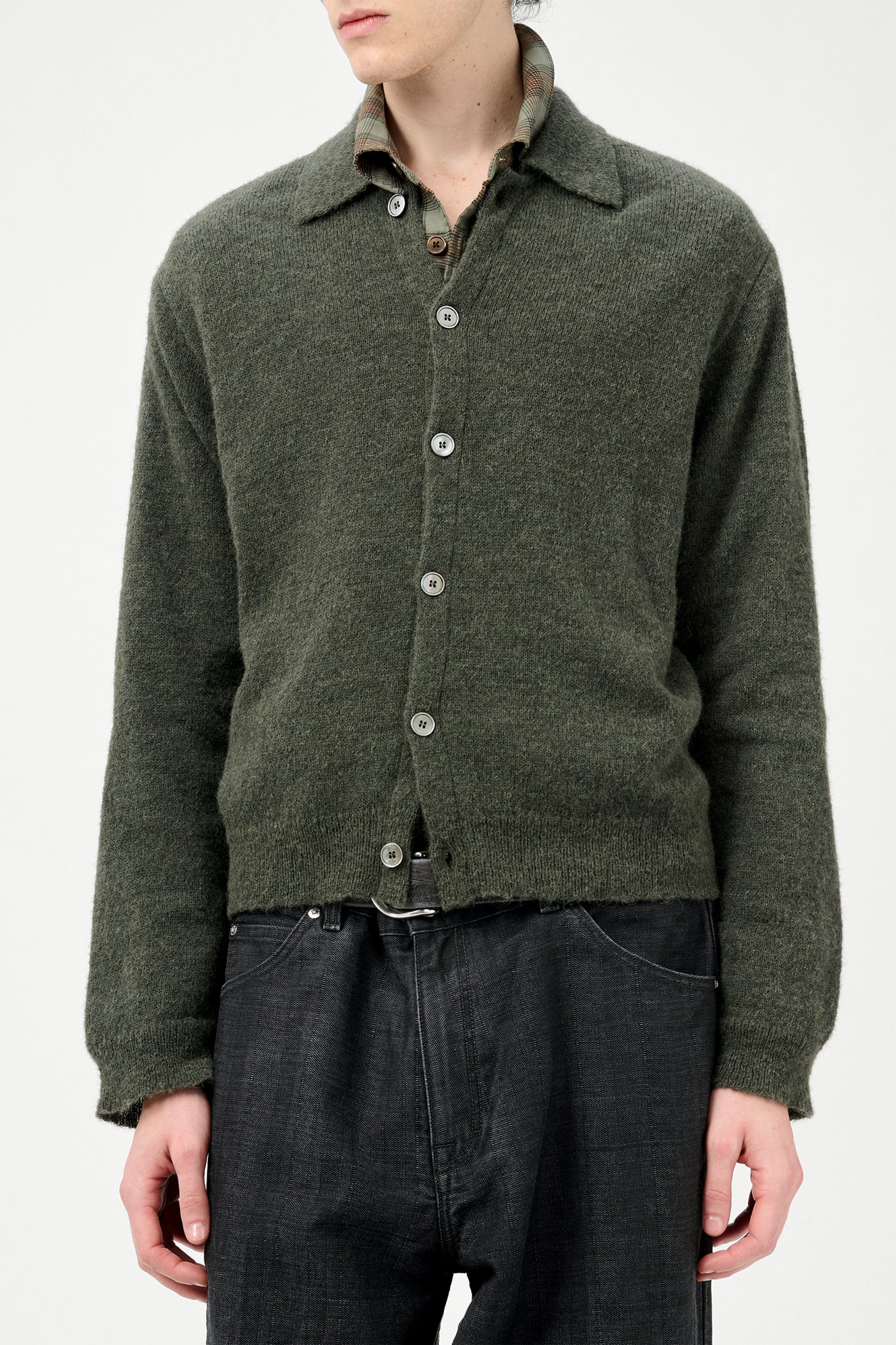 Our Legacy - Evening Polo Moss Green Fuzzy Alpaca