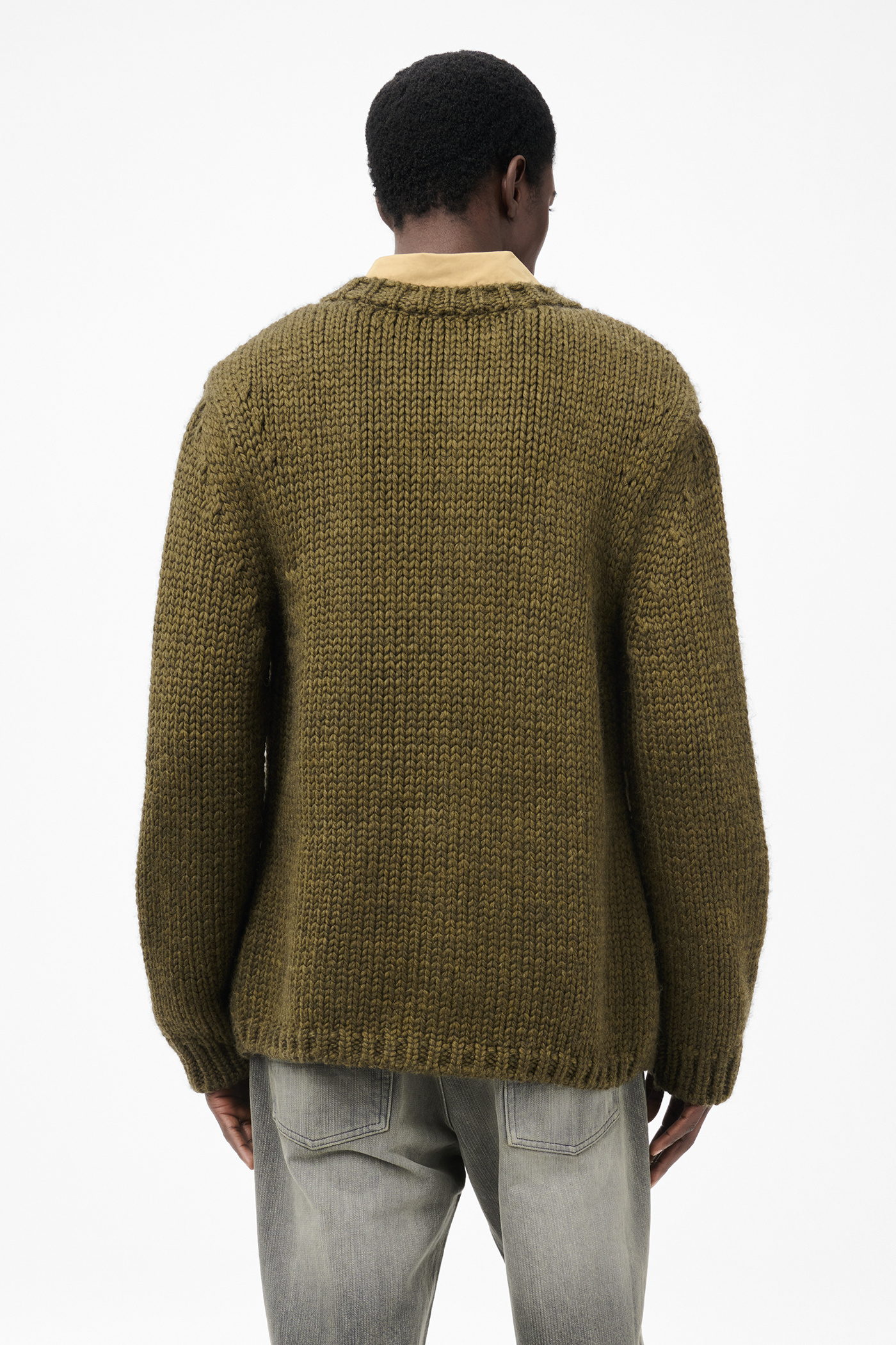 Our Legacy - Over Cardigan Olive Mega Alpaca Wool