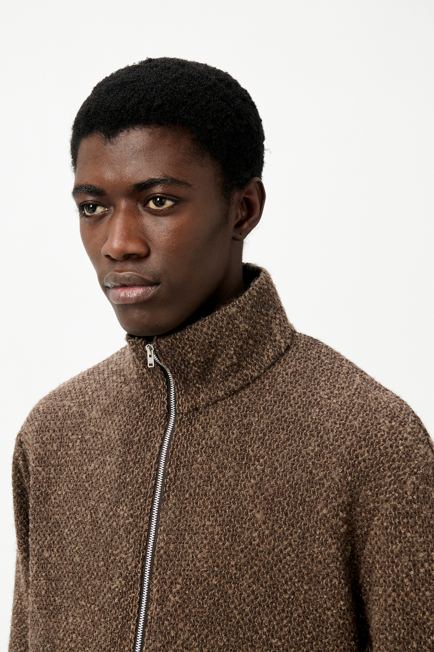 Our Legacy - Shrunken Fullzip Polo Brown Sparse Buckle Weave