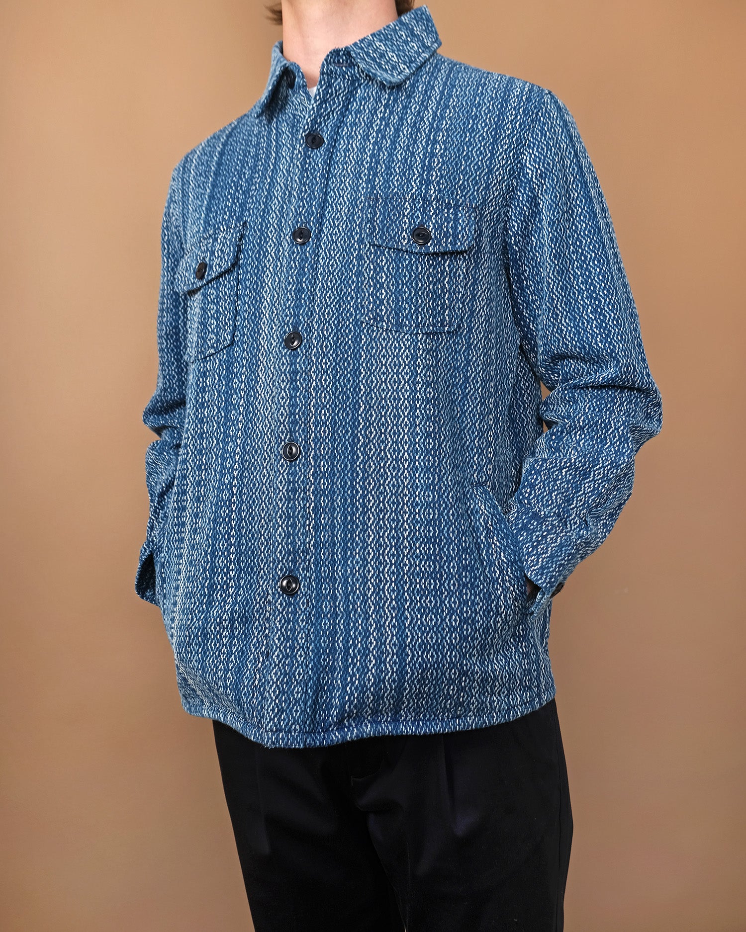 Indigo Sashiko Overshirt – Outclass