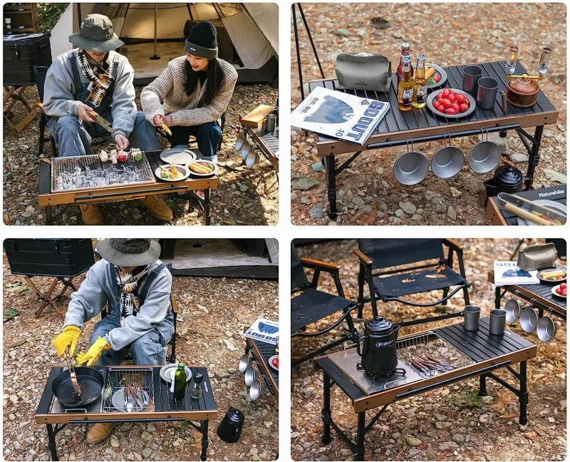 Naturehike IGT ウッド ロールトップテーブル｜軽量で質感GOODなIGT