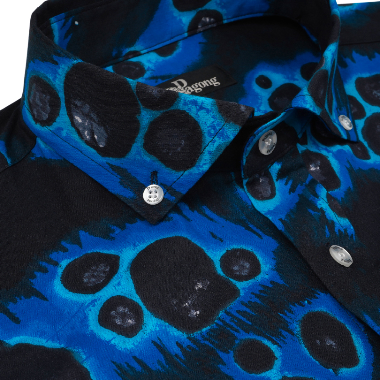 静嘉堂文庫美術館 ボタンダウンシャツ ＜曜変天目＞ | 京友禅アロハ