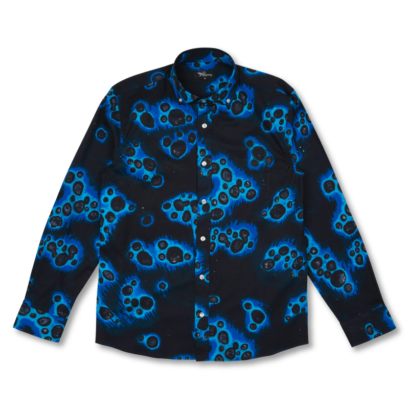 静嘉堂文庫美術館 ボタンダウンシャツ ＜曜変天目＞ | 京友禅アロハ