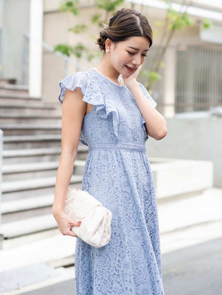 コードレースドレス(ブルー)CR1-326BU-M | パーティドレススタイル