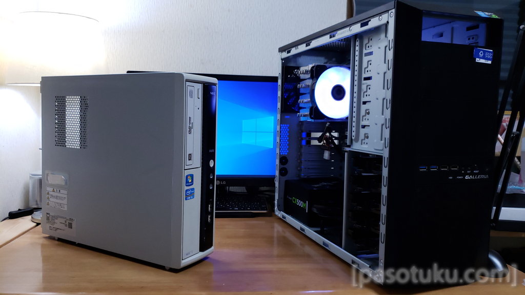 ケース換装】BTOゲーミングPC「ガレリア」のケースに普通のPCを搭載し