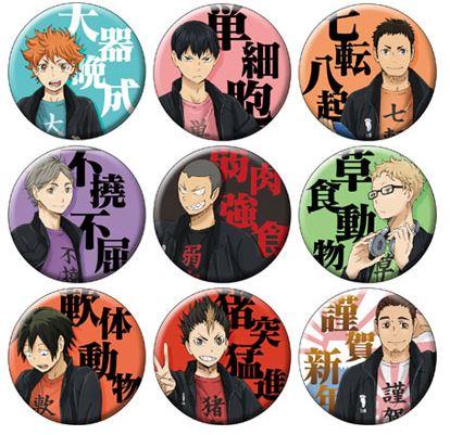 ハイキュー 四字熟語 セット 缶バッジ