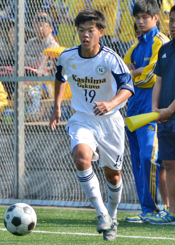 鹿島学園高校サッカー部（茨城県） ユニフォーム ①ホーム用（黄青青