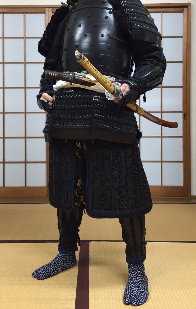 先ほどの籠手と臑当を着用した図 言わずと知れた、腕と足を保護する
