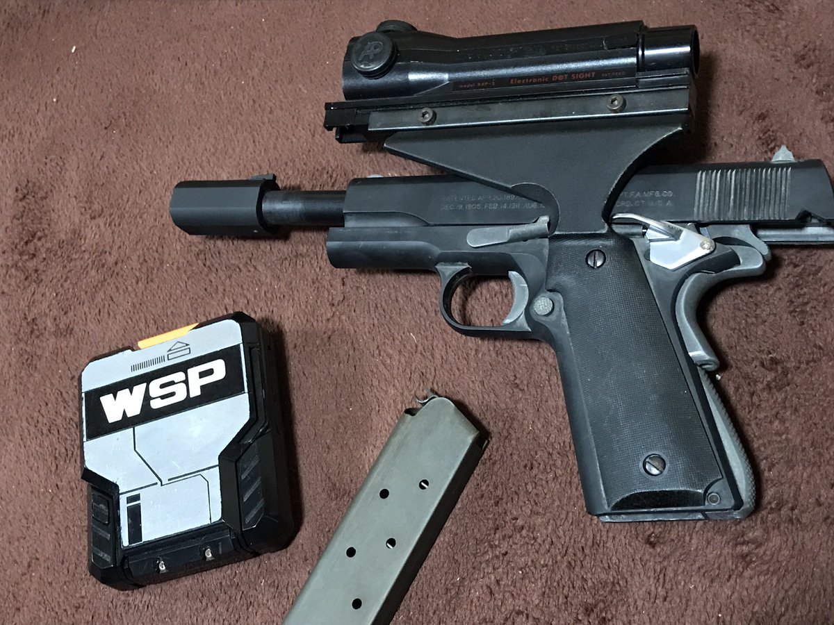 ウインスペクター香川竜馬の拳銃をなるべく再現したく、MGCのM1911A1に