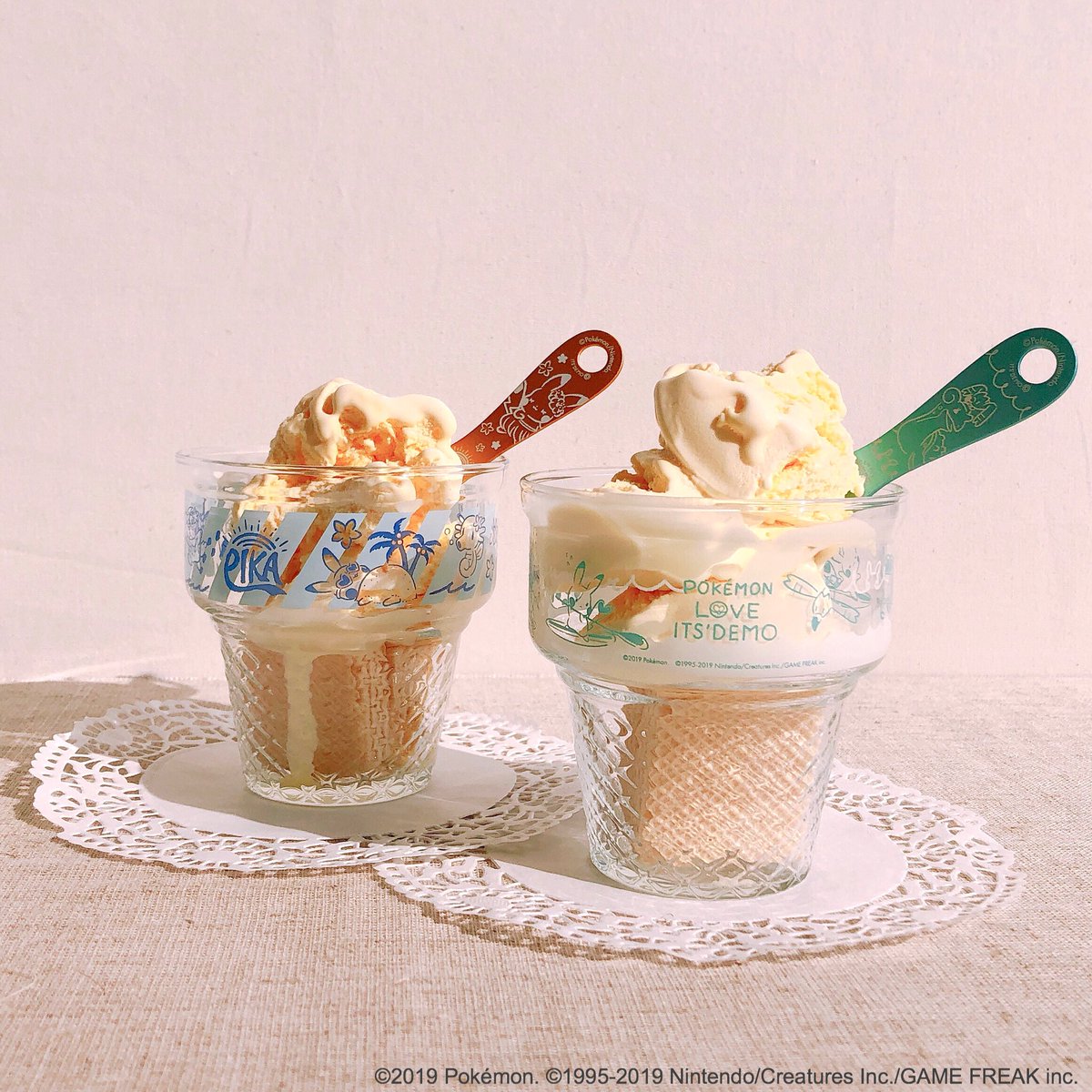 ポケモンのアイスクリームグラスは夏のおやつタイムにぴったり