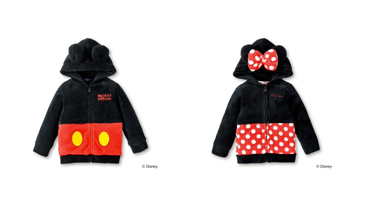 ♡#futafuta #Disney Collection♡ ミッキー＆ミニーの耳付きフードが