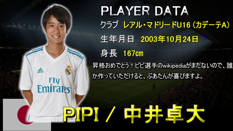 昇格記念にピピこと中井卓大選手のプレー集をやっつけで初作成中