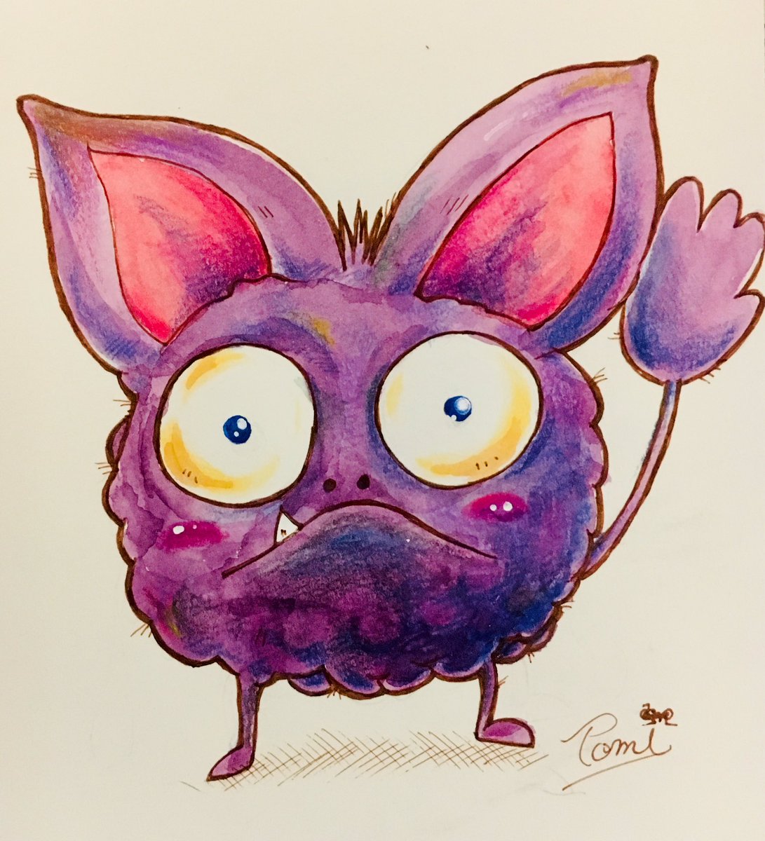 おはようございます? 不思議な生き物を描きました。 皆さん こいつの