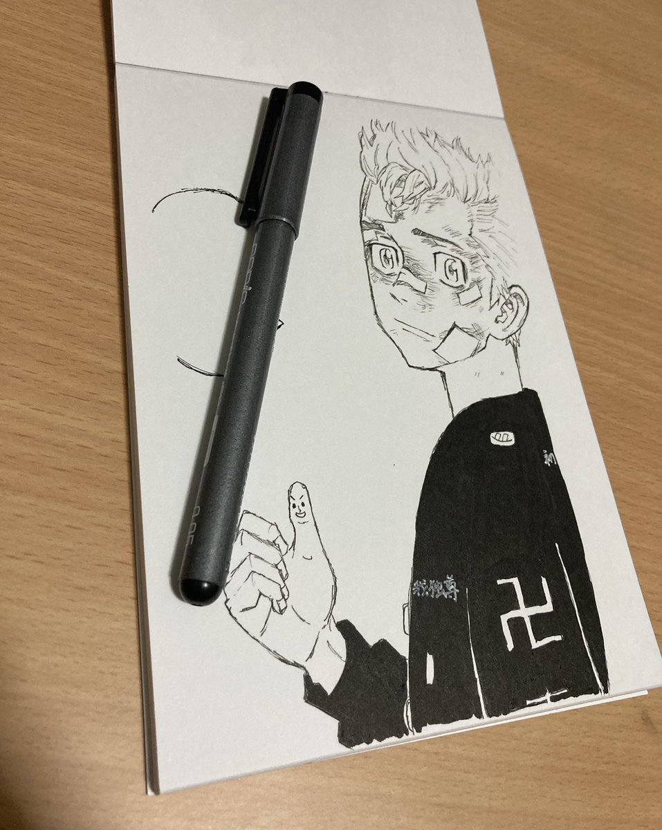 花垣武道一発描きしました! #模写 #東京リベンジャーズ