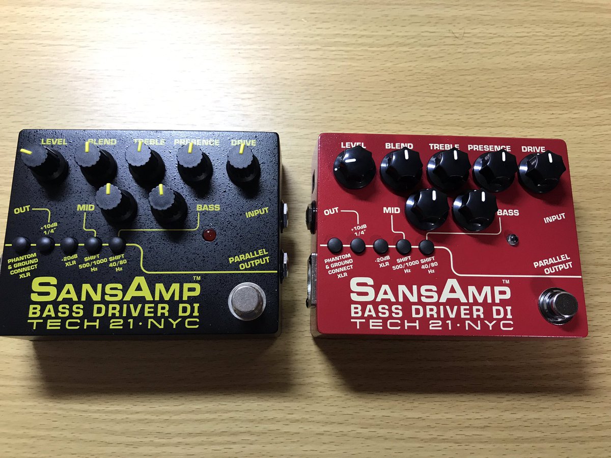 my new gear… tech21 SANSAMP Bass Driver DI V2 VERMILLION イケベ