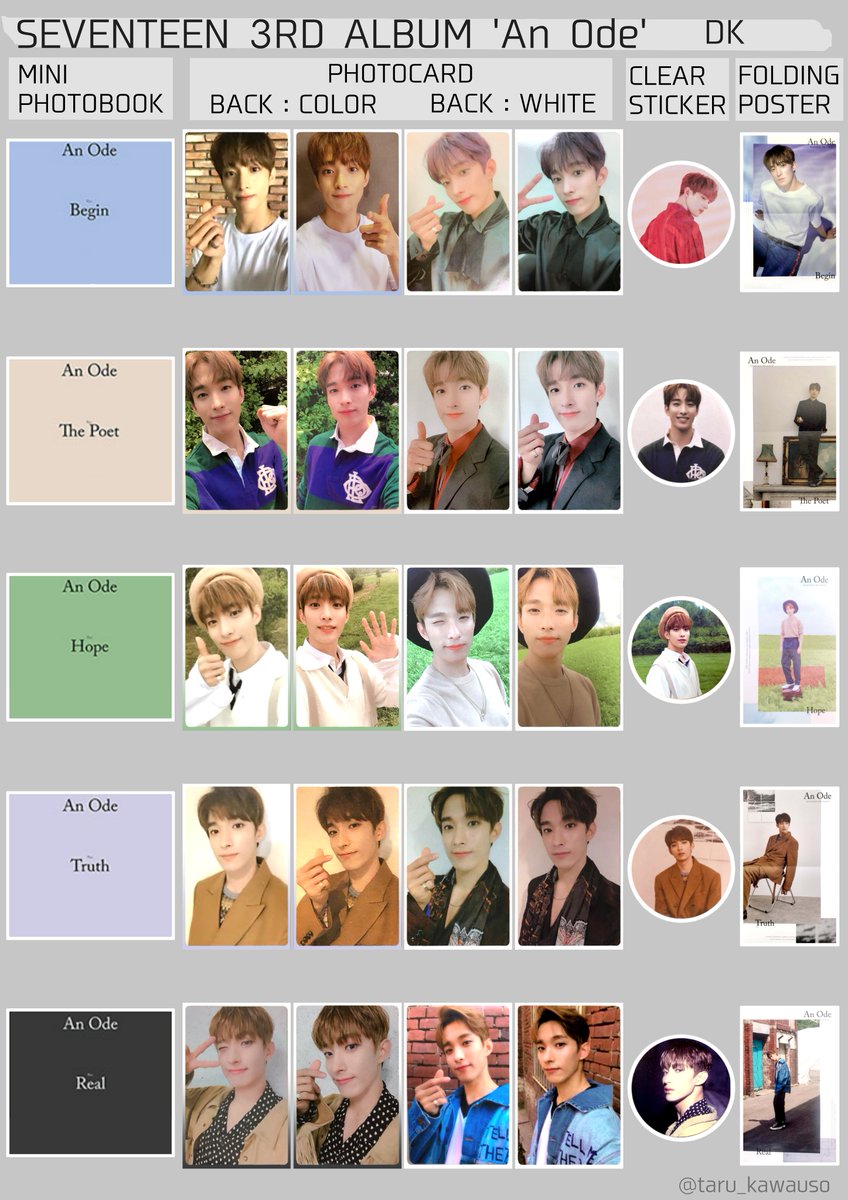 SEVENTEEN セブチ アルバム An Ode ドギョム トレカ一覧 交換の際など