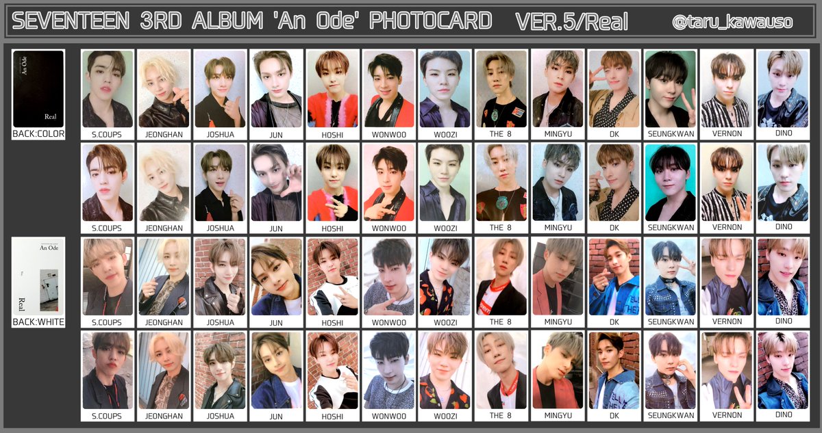SEVENTEEN セブチ An Ode フォトカード トレカ一覧 Hope Truth Real