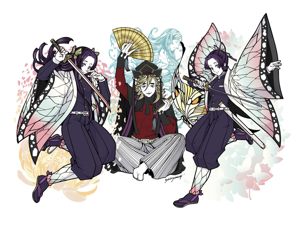 鬼滅の刃 十二鬼月 上弦の弐 童磨 しのぶとカナエと合わせて。 #童磨