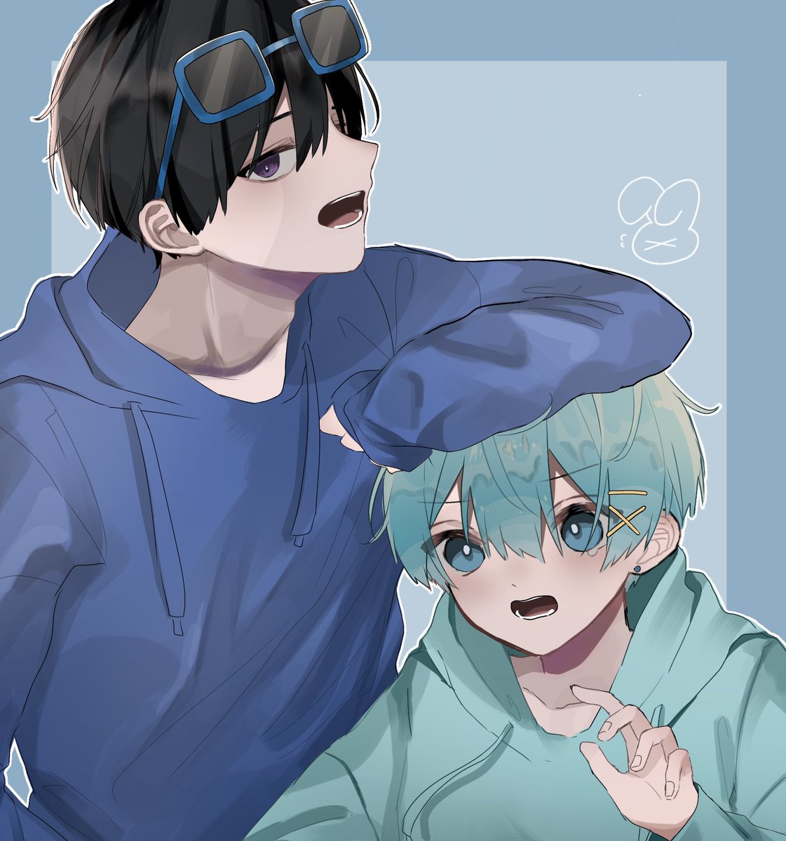 ちょこらびギャラリー #ちぐちぐいらすと #ポケカメン描いたぞ 身長差