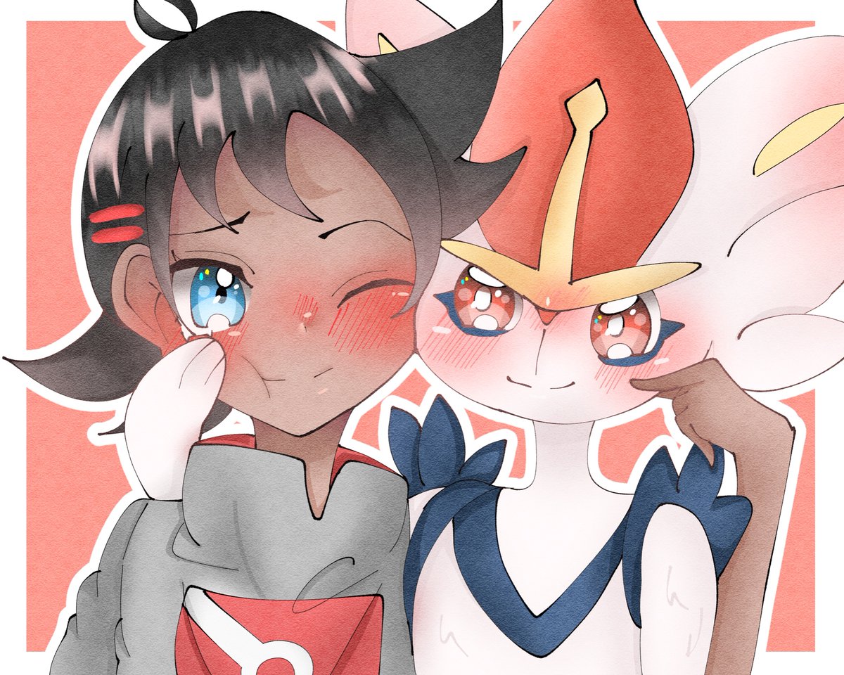 ゴウくんとエースバーン #アニポケ #ポケモンイラスト #イラスト #絵