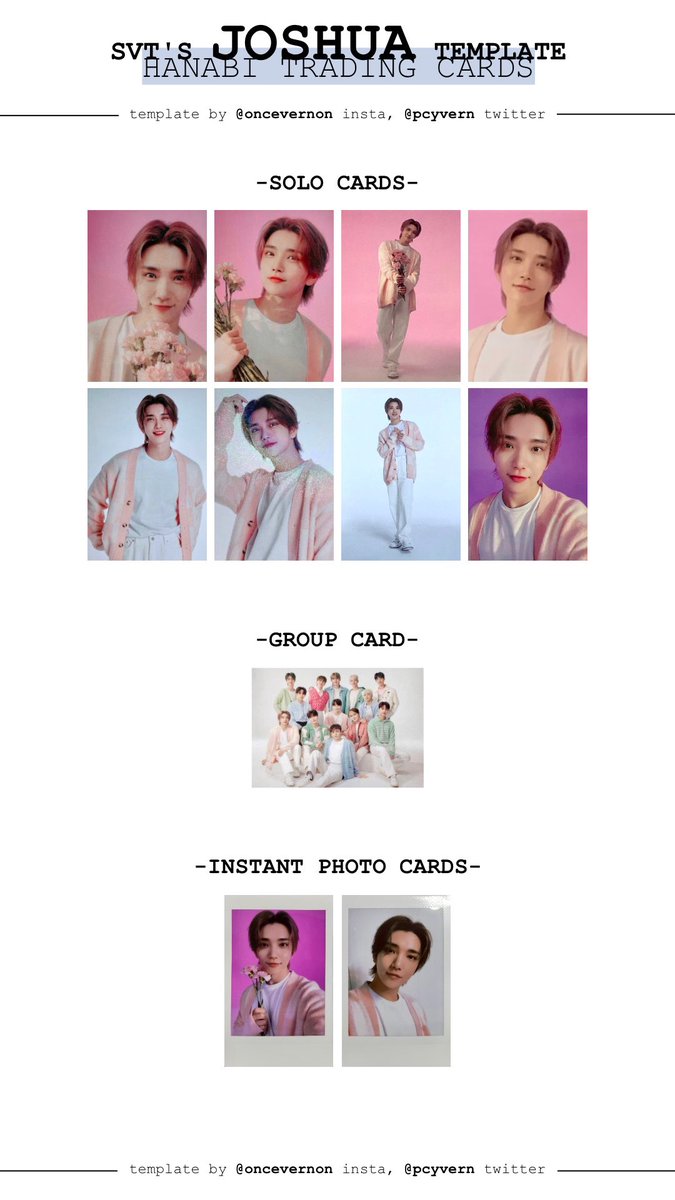 scoups, jeonghan, and joshua templates for the hanabi japan