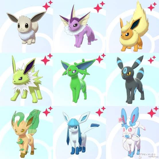 ss_feil シャワーズ(通常色)グレイシア、ブラッキー(色違い