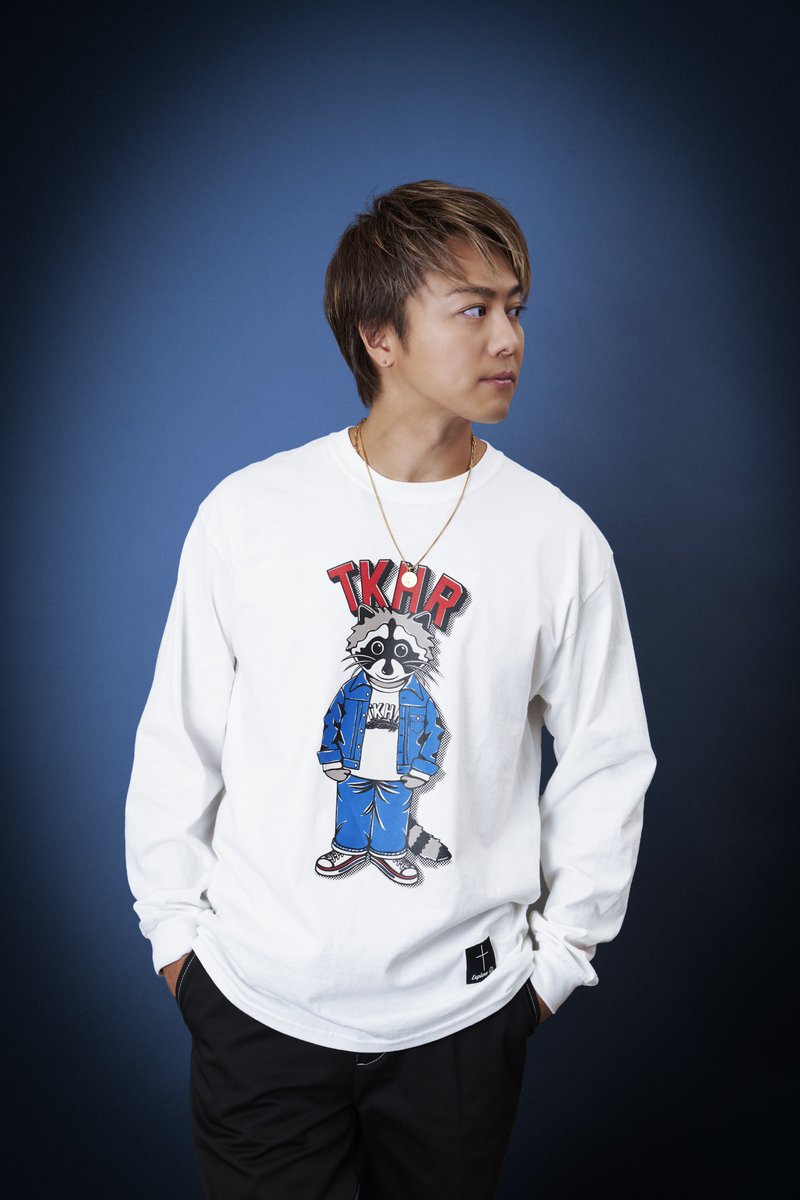 EXPLORE L/S Tee TAKAHIROっぽいと言われるアライグマをキャラクターに