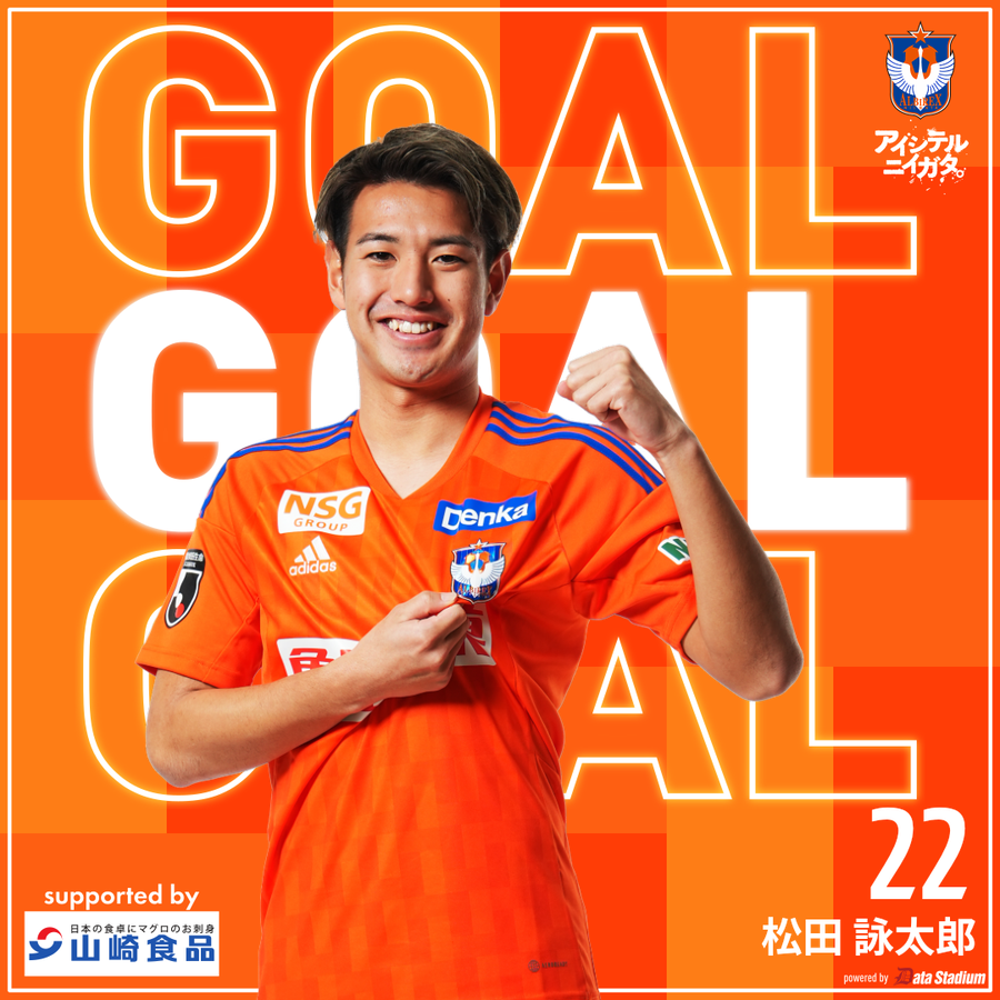 GOOOOAL!!!⚽ #アルビレックス新潟 1-0 #柏レイソル 前半6分 得点者