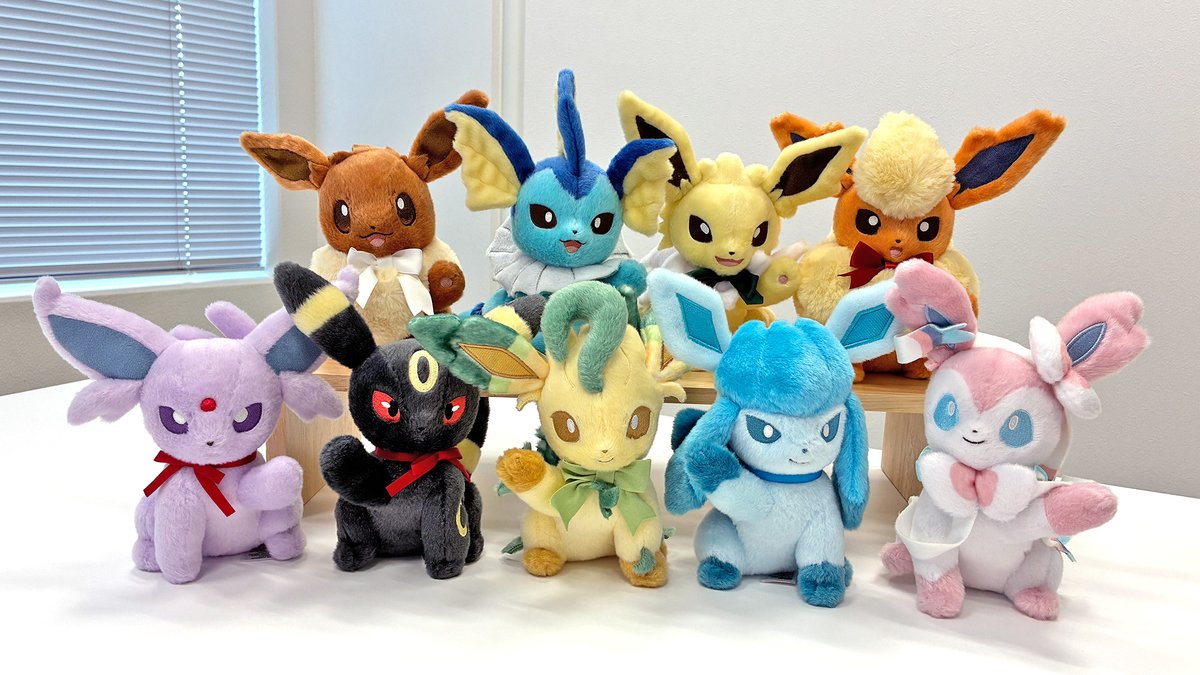 Eevee Collection(イーブイコレクション)で登場する新規のブイズぬいぐるみ
