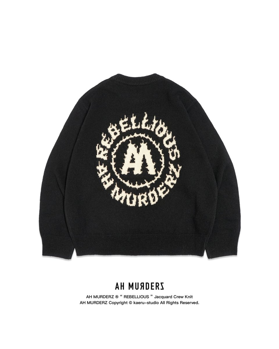 発 売 開 始 !!!!!!!!!!! AH MURDERZ “ REBELLIOUS ” Jacquard Crew