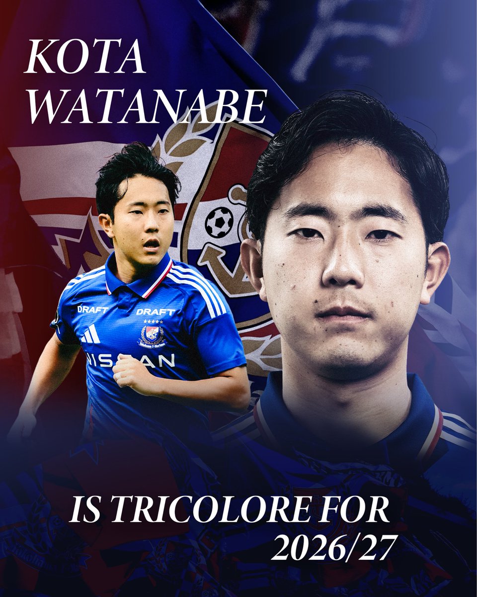 ◤◢ 𝑻𝑹𝑰𝑪𝑶𝑳𝑶𝑹𝑬 for 2026/27 ◤◢ このたび #渡辺皓太 選手と