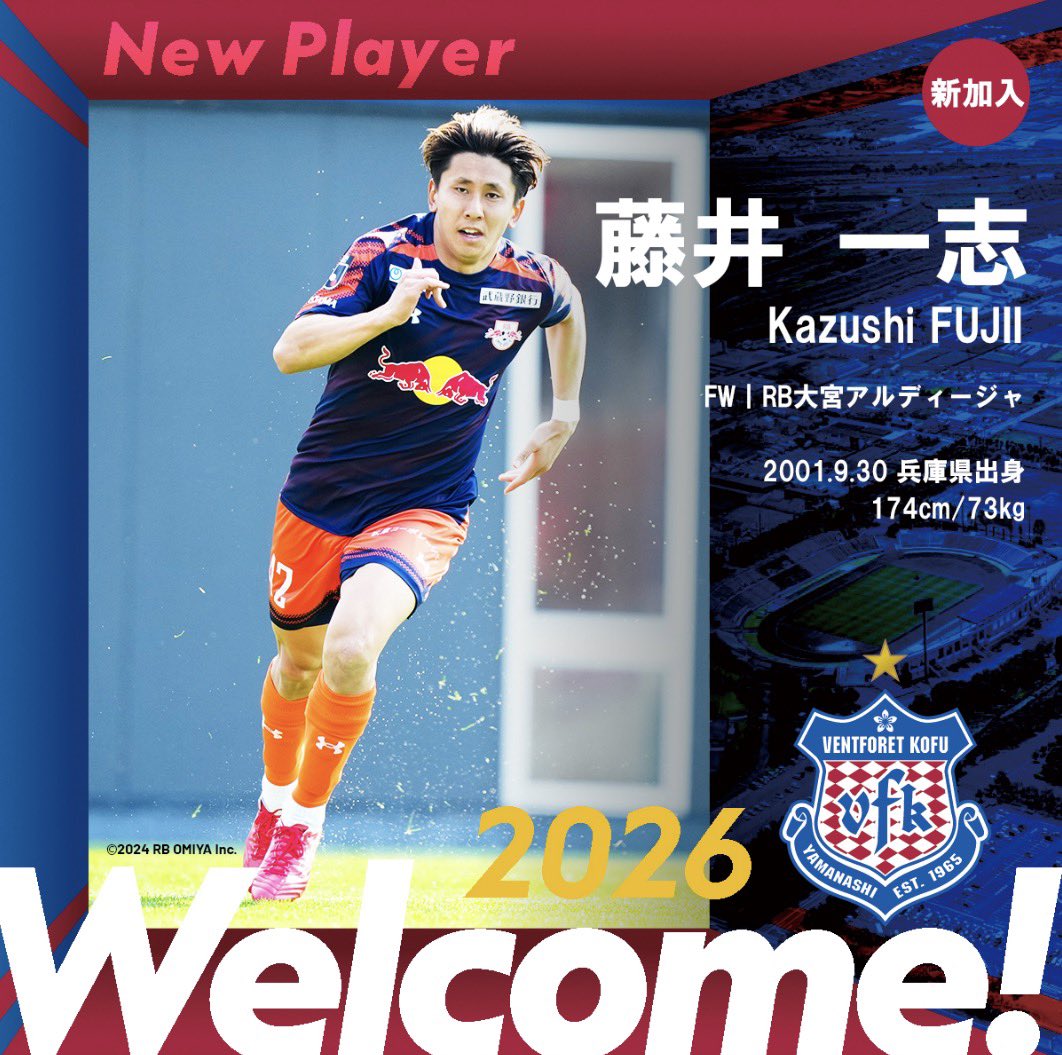 高輪台ファミリーの武井成豪選手（FC大阪）と、藤井一志選手（RB大宮